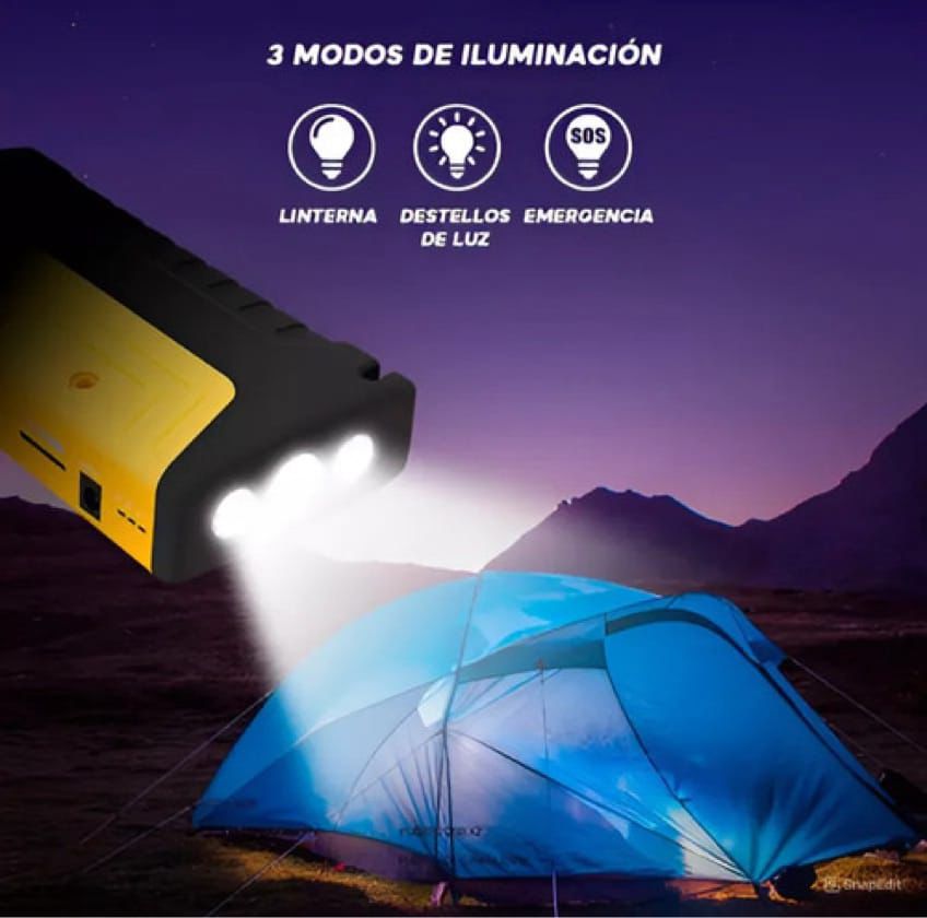 🚘 ARRANCADOR DE BATERÍA PORTÁTIL 50800mAh COD 420048 86.9